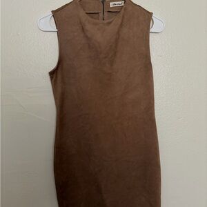 Chloe & Katie Tan Sleeveless Mini Dress